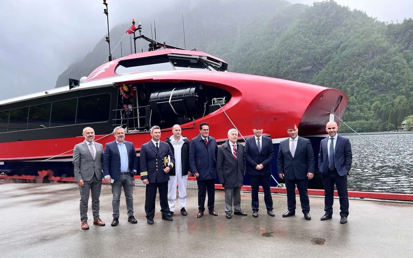 Delivery ceremony of the third AERO 36 at the yard
