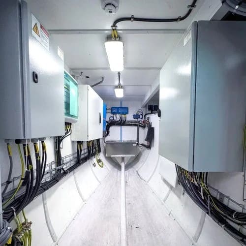 Battery and control room of the OBLUE FERRY 12E
