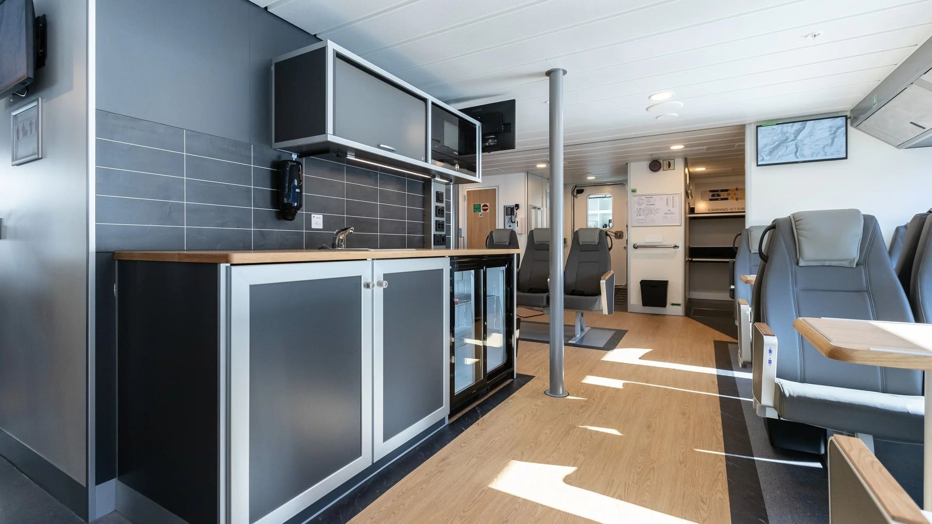 Self-service refreshment counter aboard the FERRY 30