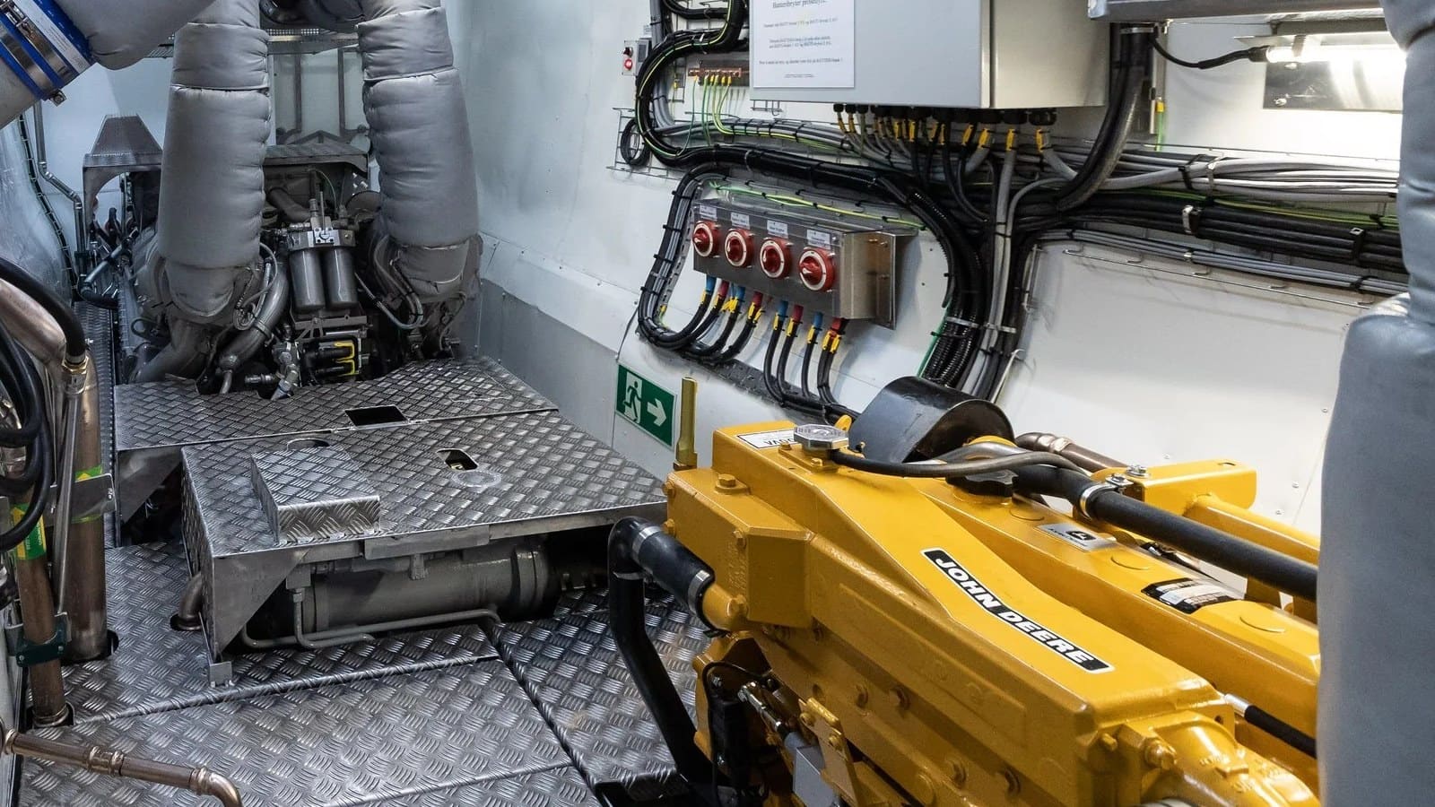 Engine room of the FERRY 30 with Servogear propulsion train