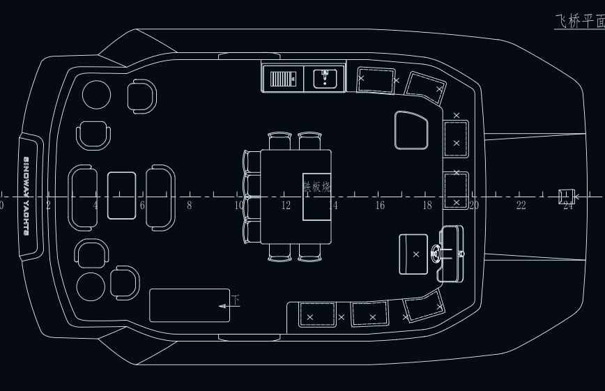 OBLUE SEASIGHT 18 general arrangement — flybridge plan