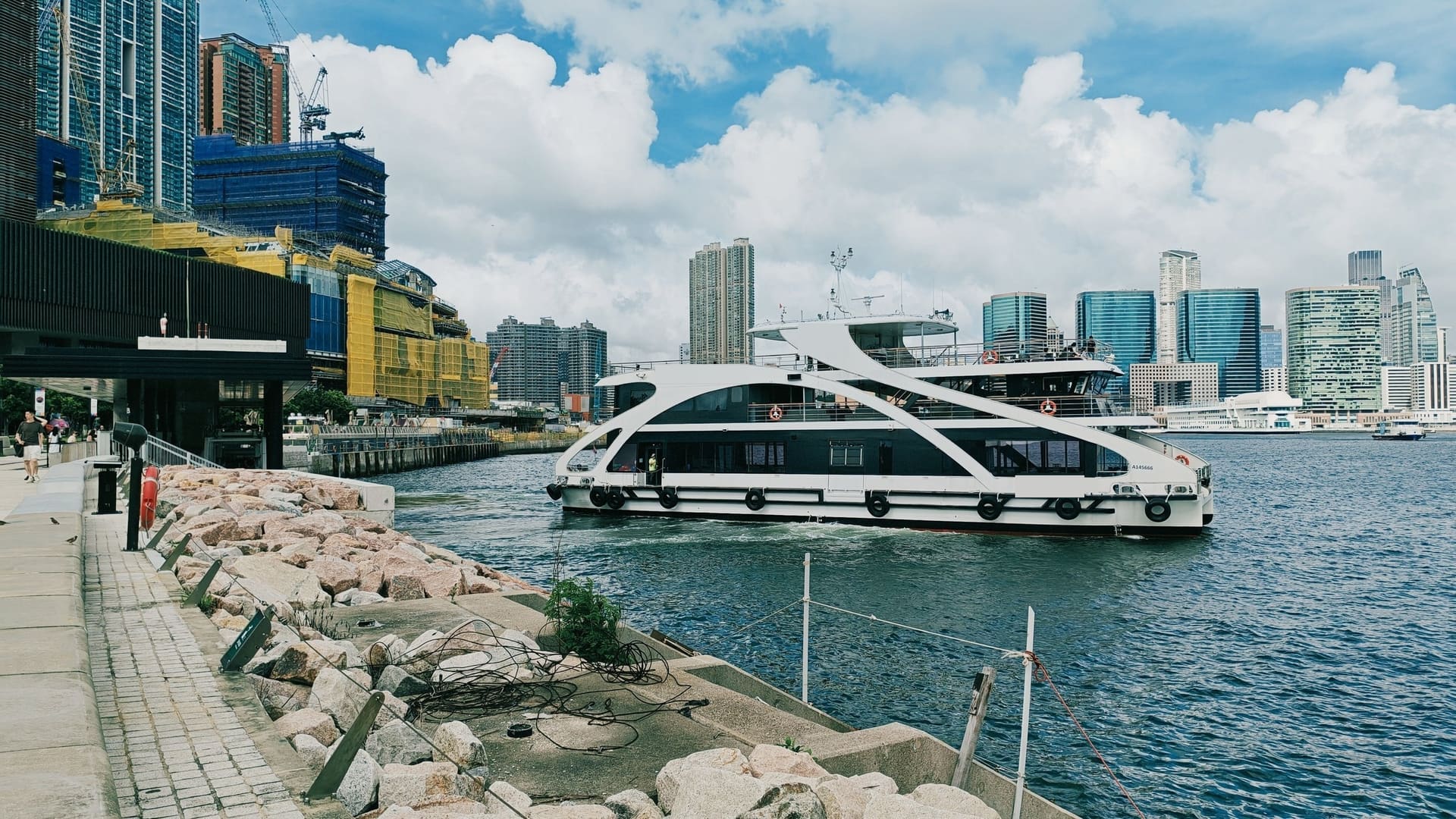OBLUE SEASIGHT 35 swan-inspired electric ferry in Victoria Harbour