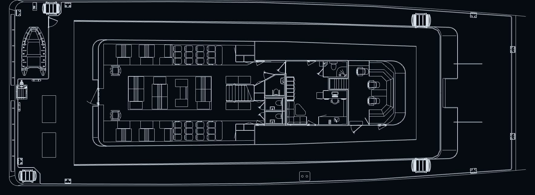 SEASIGHT 42 general arrangement — upper deck