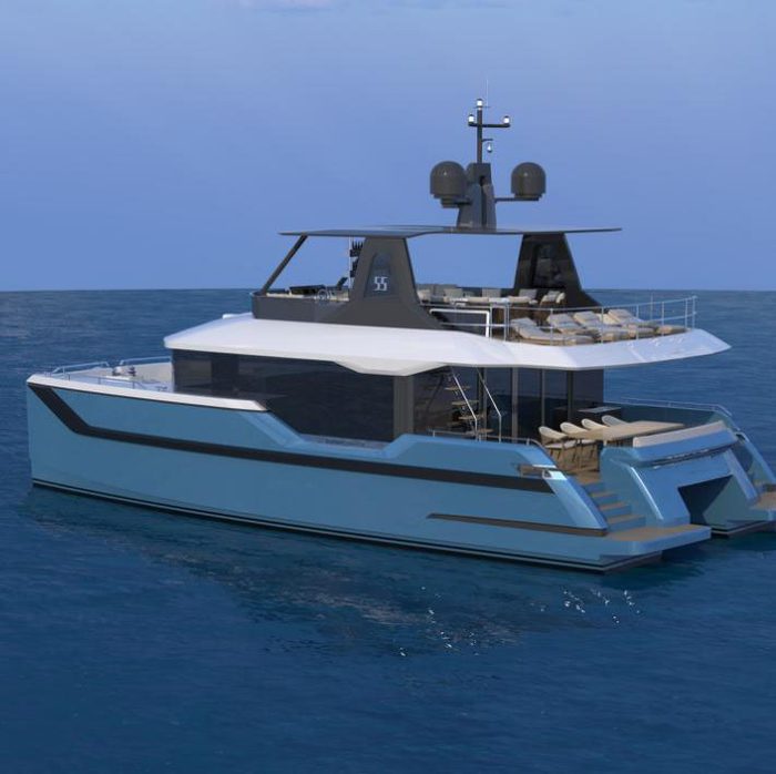 OBLUE 55FT hull color option 1
