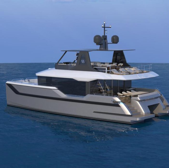 OBLUE 55FT hull color option 2